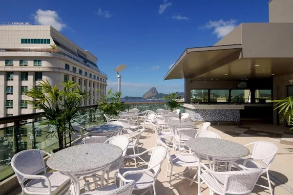 Terraço panorâmico do hotel